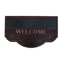 FLORAL WELCOME WITH CARPET DOOR MATS