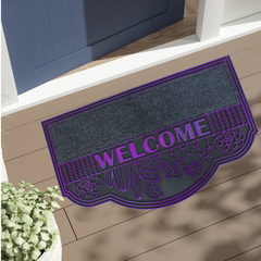 FLORAL WELCOME WITH CARPET DOOR MATS