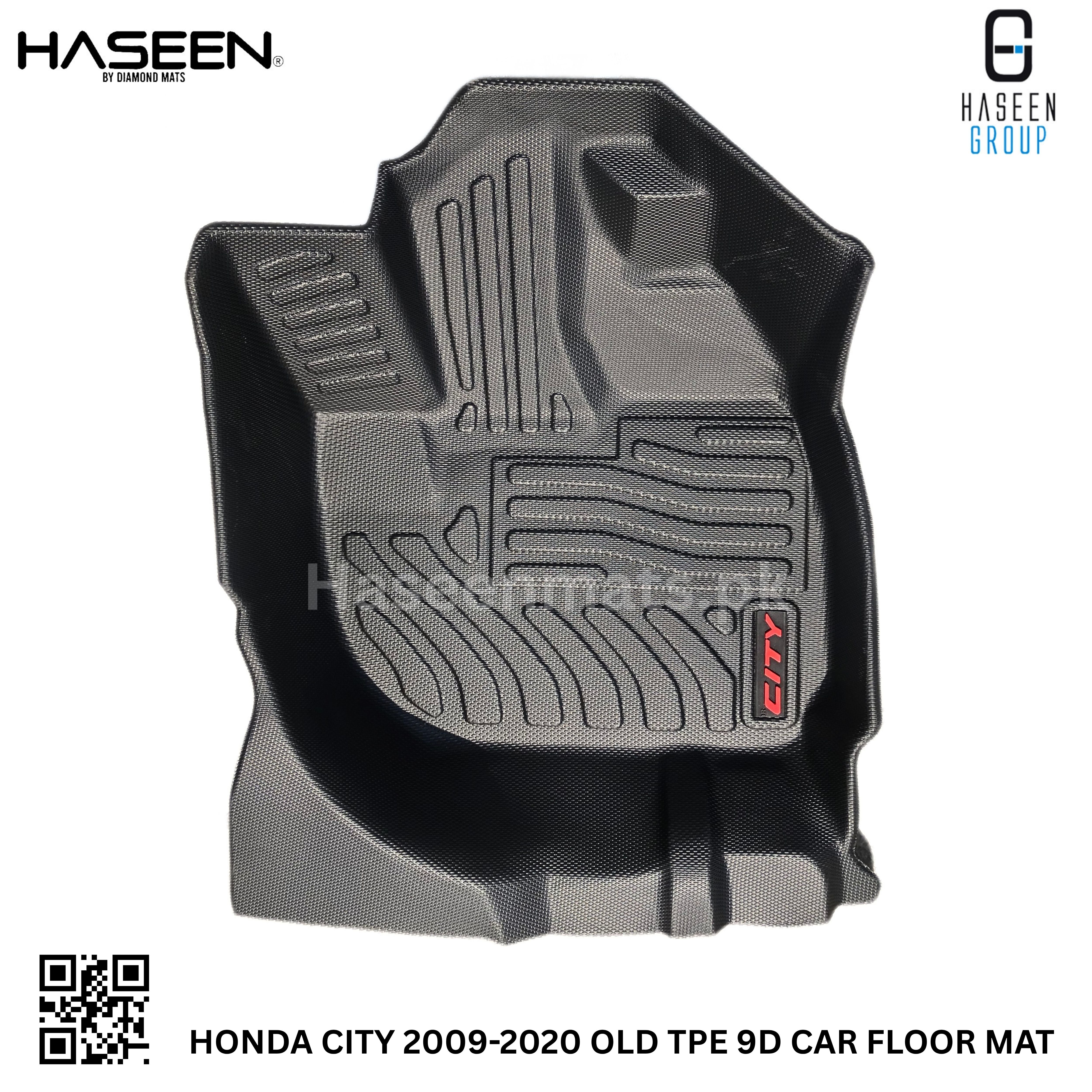 Haseen Honda City 9D TPE mat anti-skid nibs underside