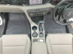 Haseen grey honeycomb PVC roll car mat