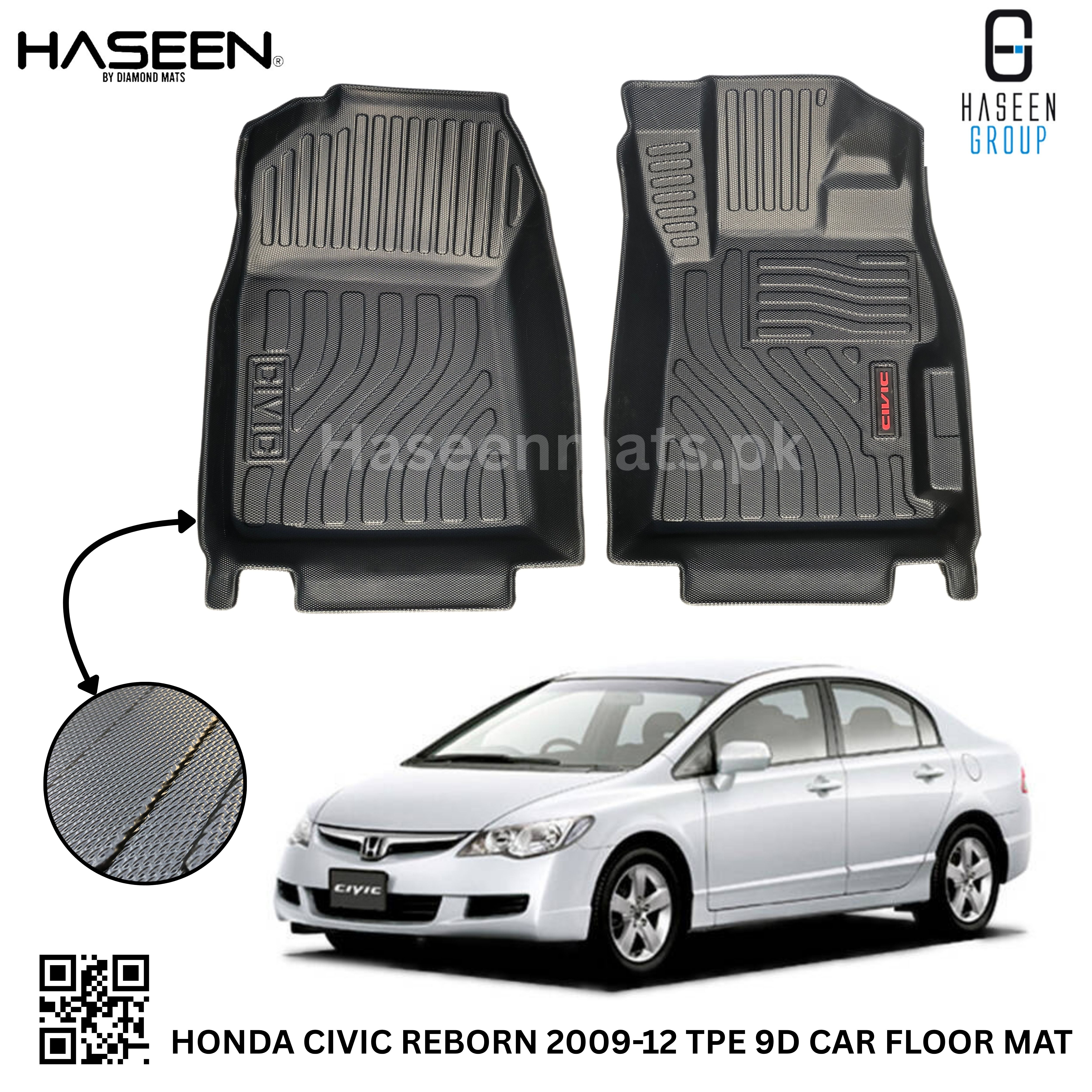 Haseen Honda Civic Reborn 9D TPE floor liner