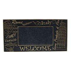 ROME FASHION WELCOME WITH CARPET INSIDE RUBBER DOOR MATS