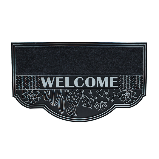 FLORAL WELCOME WITH CARPET DOOR MATS