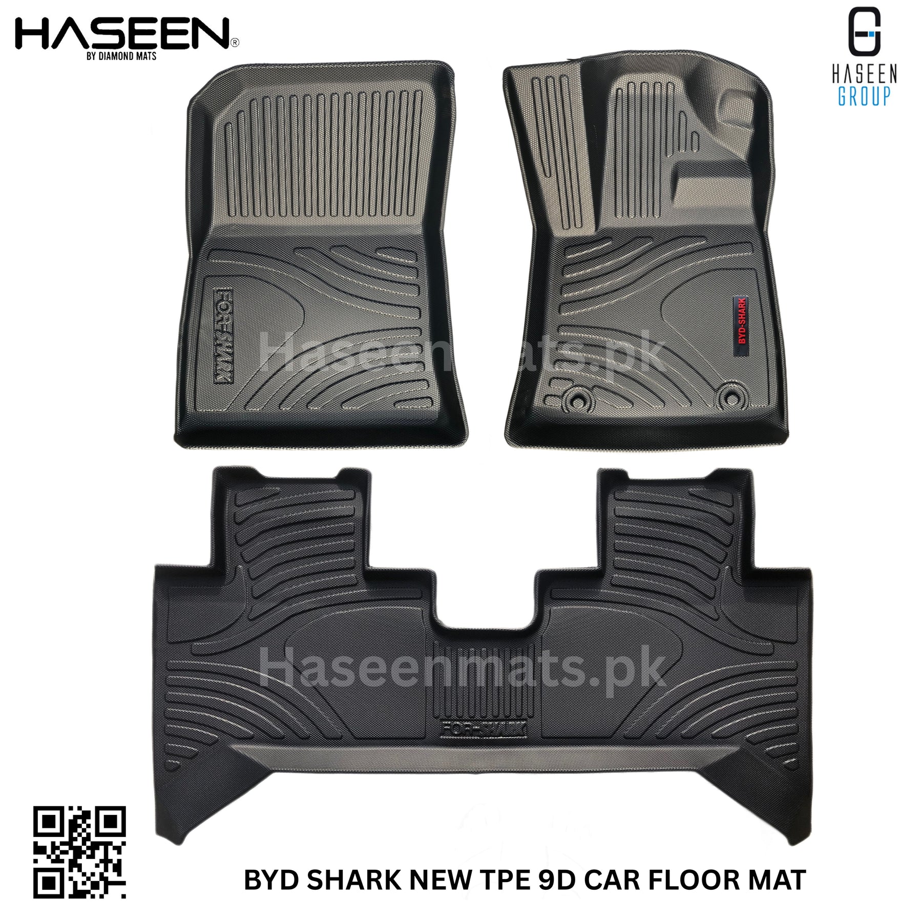 Haseen BYD Shark TPE floor liner, anti-skid nibs