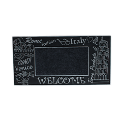 ROME FASHION WELCOME WITH CARPET INSIDE RUBBER DOOR MATS