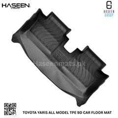 Haseen Toyota Yaris 9D TPE mat waterproof, easy to clean