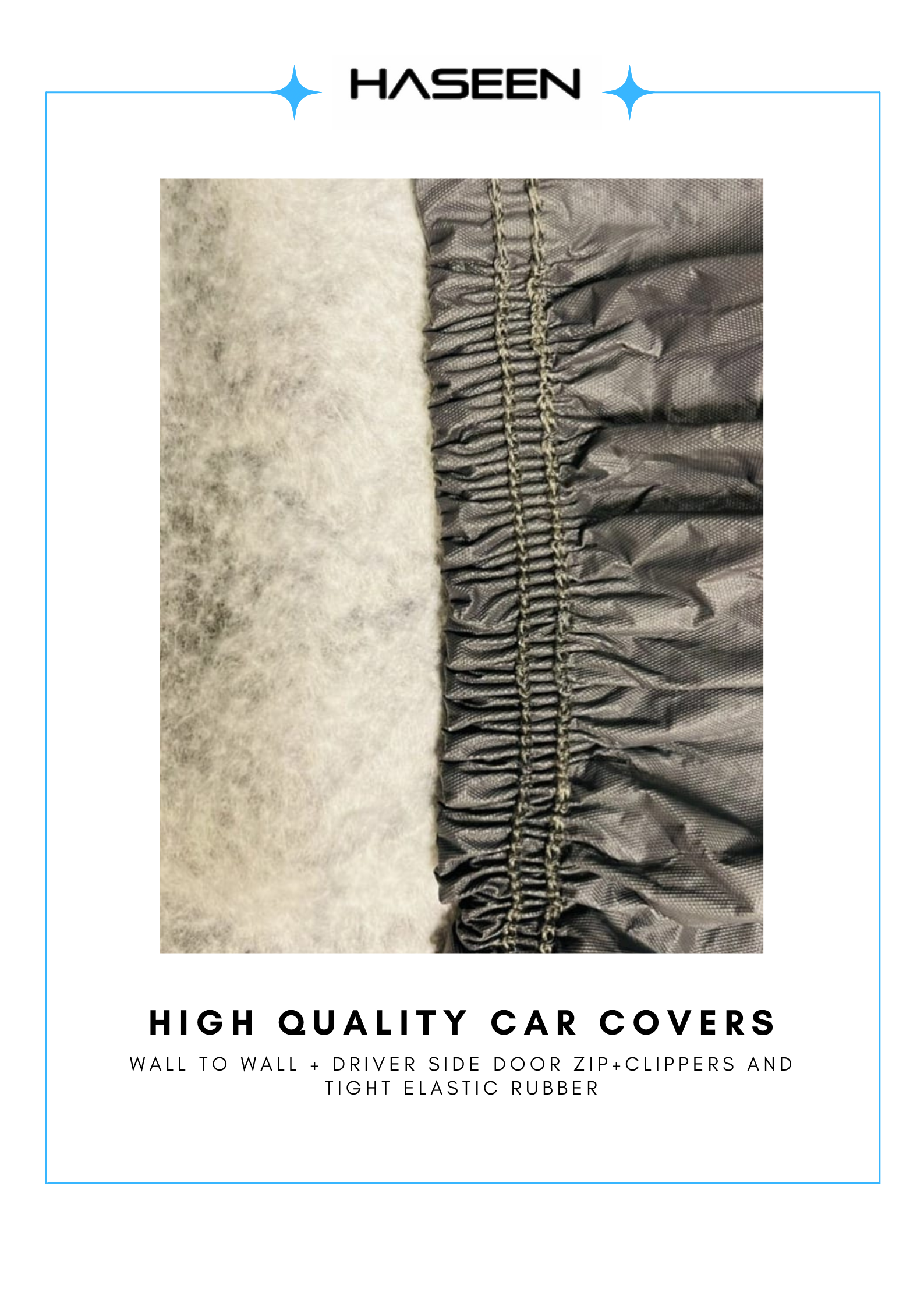 Haseen Spark Hyundai Santro car cover 210 GSM PVC cotton