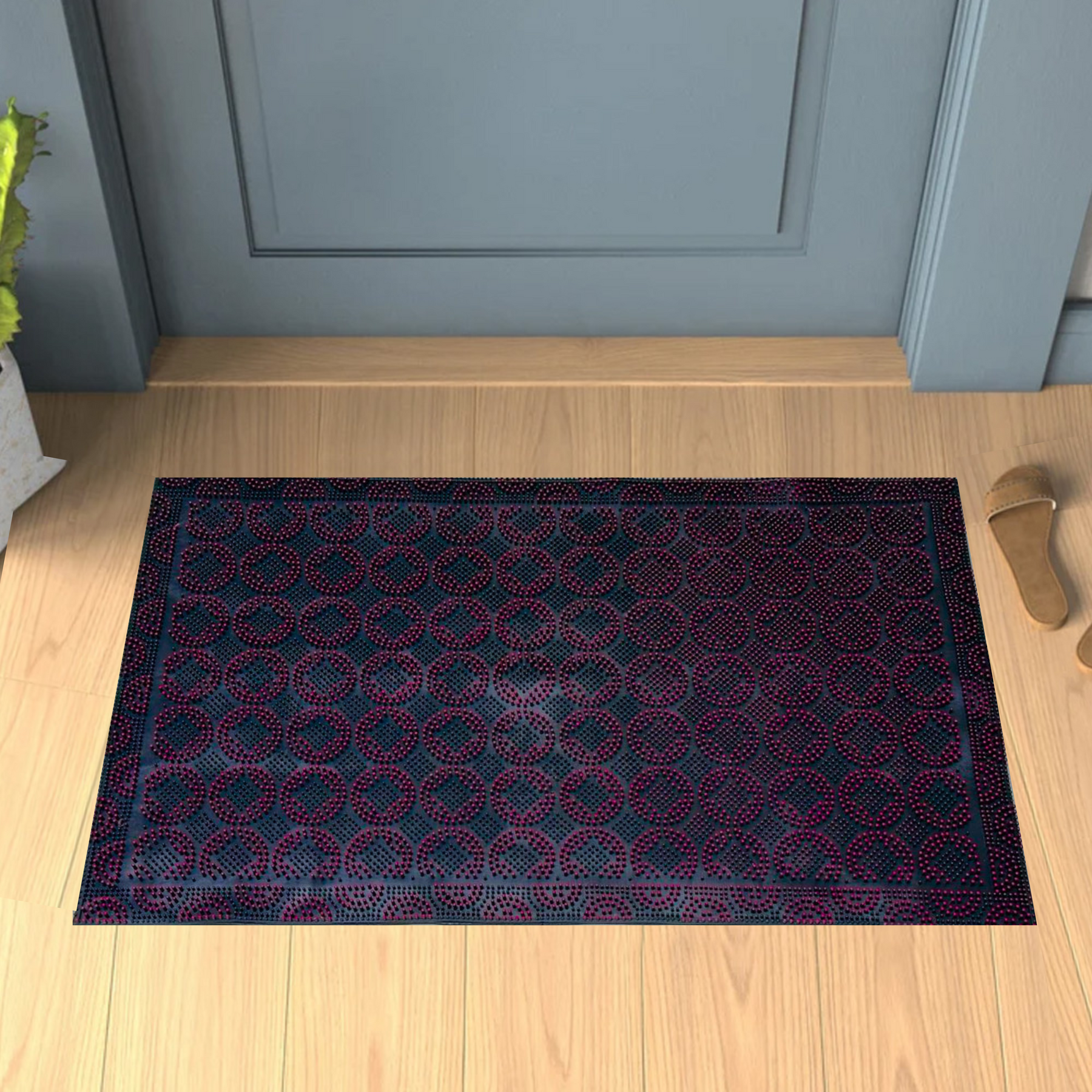 Haseen Rhombus Nail 3D floor mat (3)