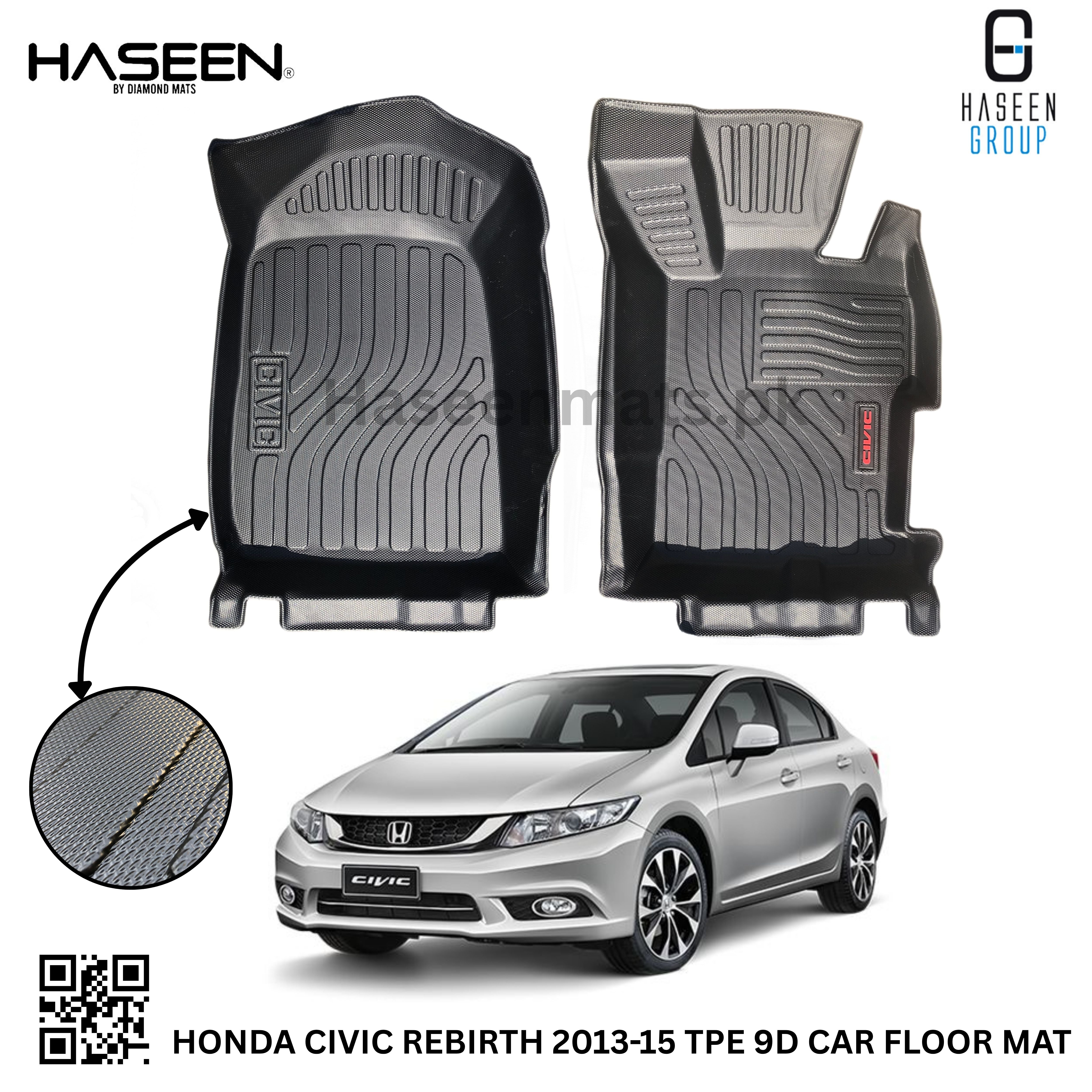 Haseen Honda Civic Rebirth 9D TPE floor liner