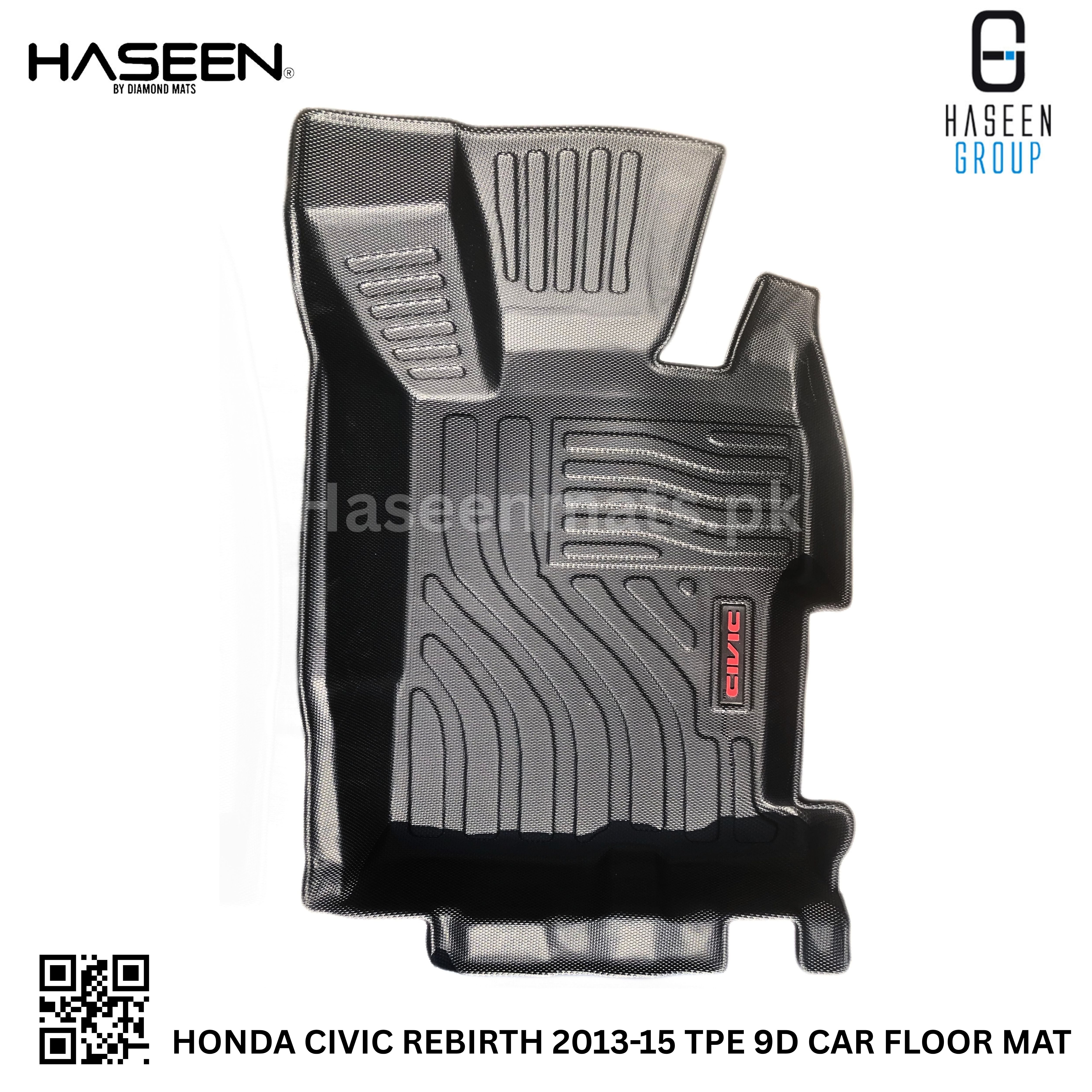 Haseen Honda Civic Rebirth 9D TPE mat anti-skid nibs
