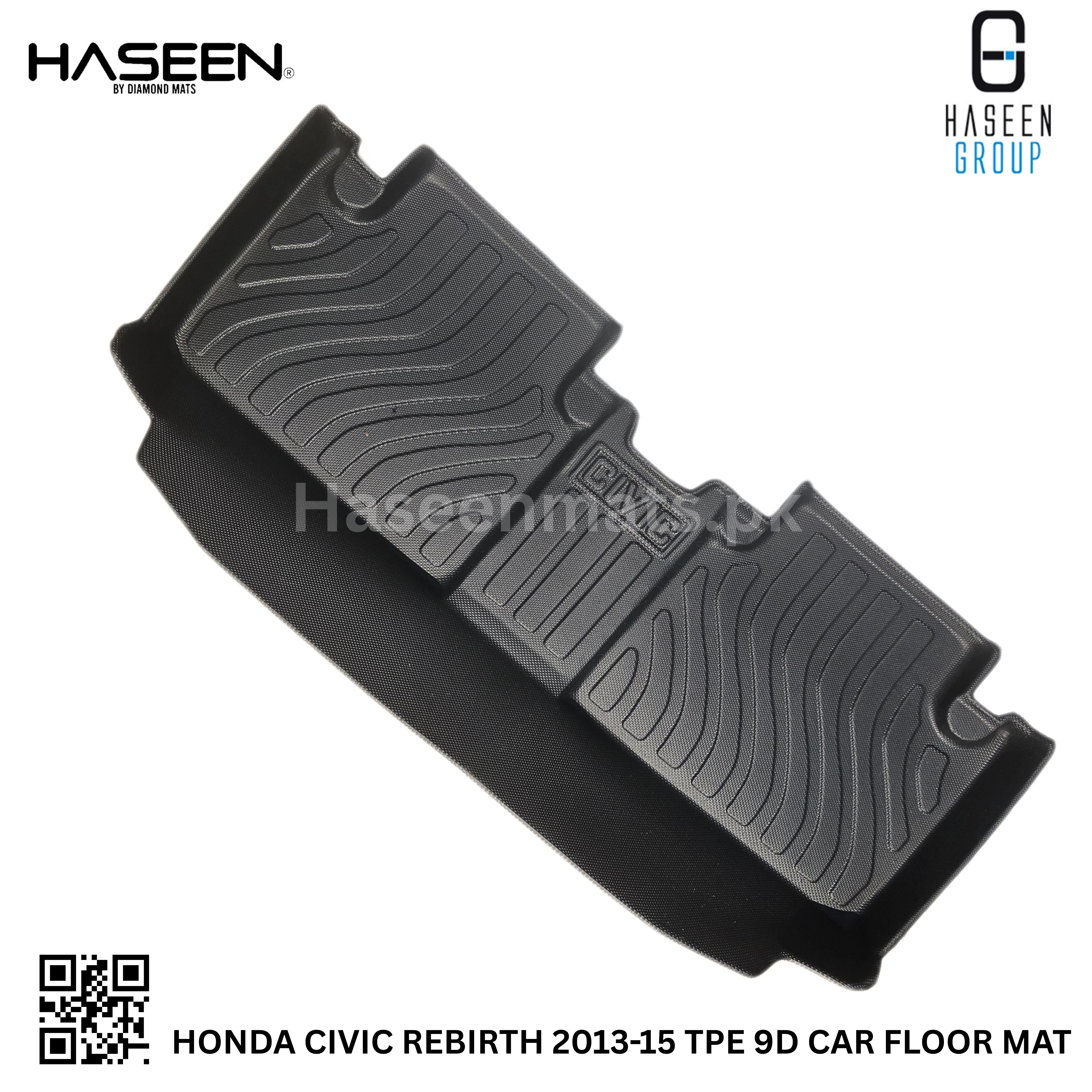 Haseen Honda Civic Rebirth 9D TPE mat custom fit, top view