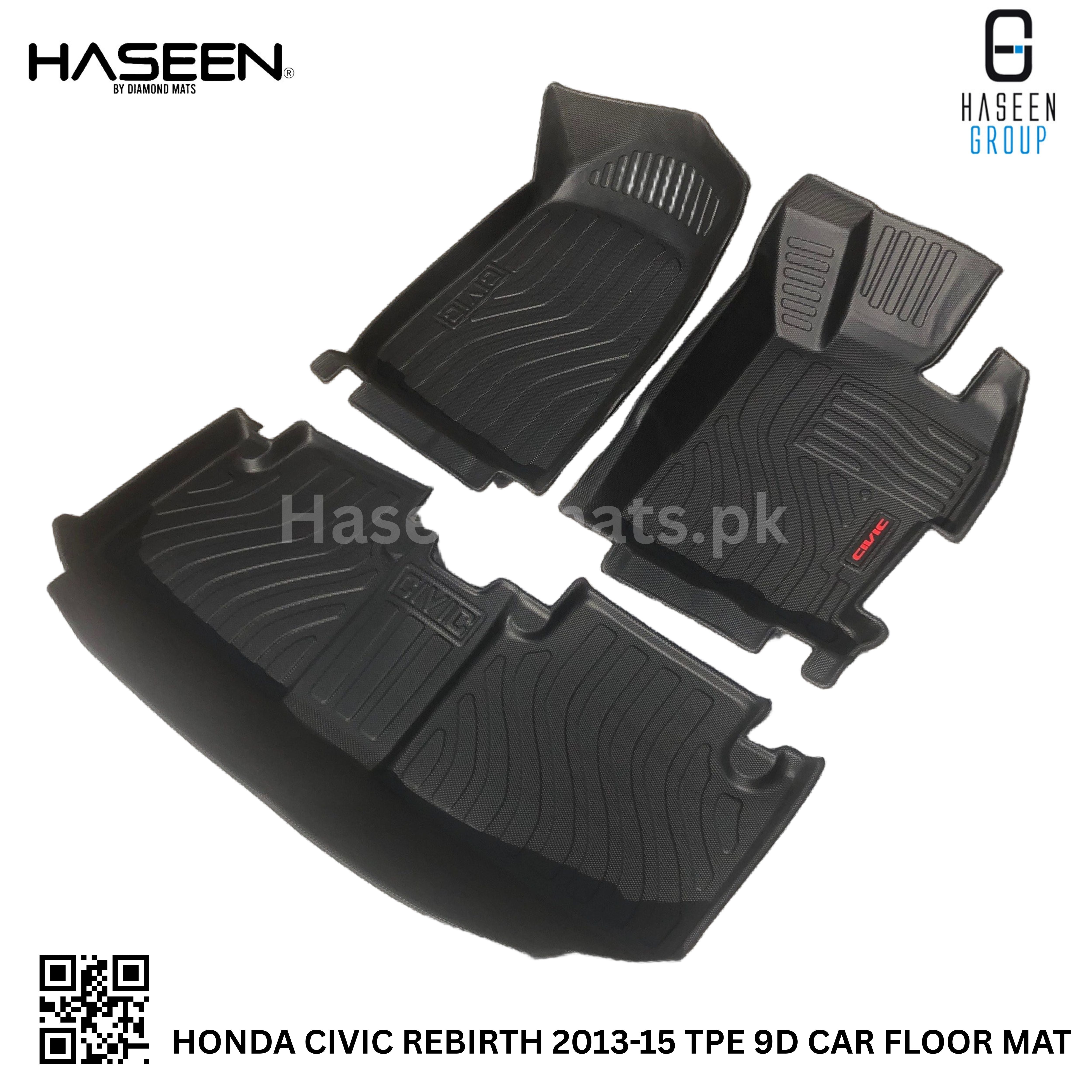 Haseen Honda Civic Rebirth 9D TPE mat durable, long lasting