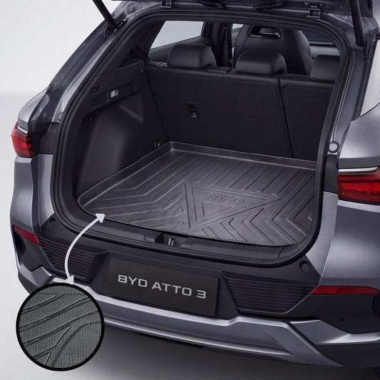 BYD Atto 3 2024-2026 TPE Trunk Mat – Diggi Tray Boot Liner, Custom Fit Waterproof Electric EV | Haseen