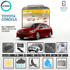 Haseen Spark Toyota Corolla 2009-2013 car top cover, grey PVC