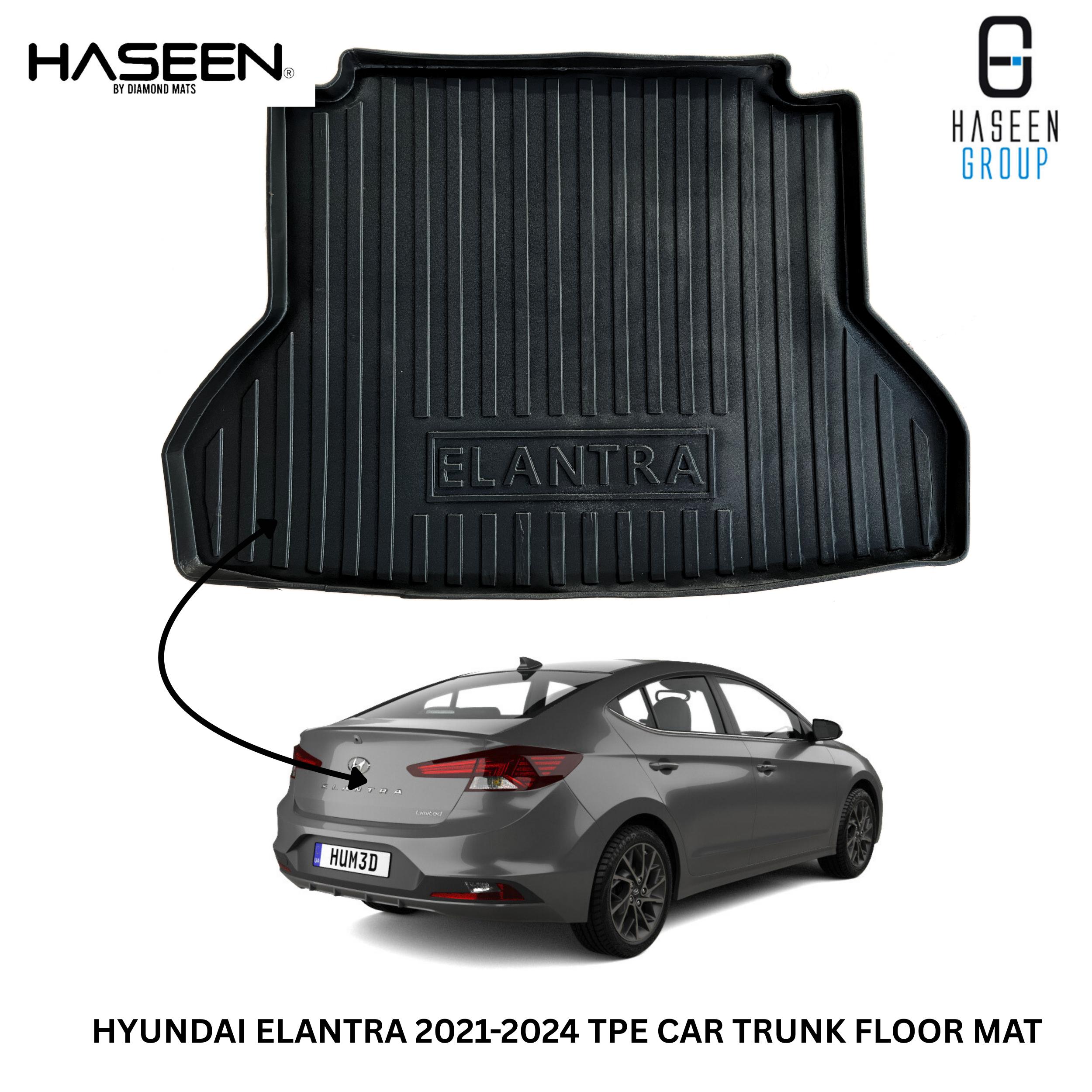Haseen Hyundai Elantra 9D TPE trunk tray, diggi mat