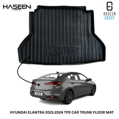 Haseen Hyundai Elantra 9D TPE trunk tray, diggi mat