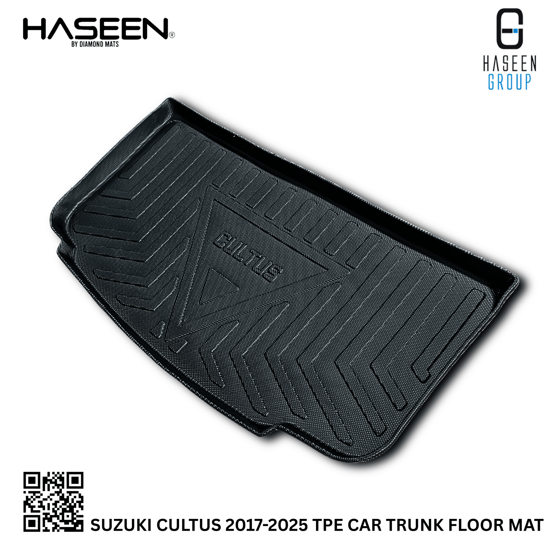 Haseen Suzuki Cultus trunk mat raised edges, waterproof