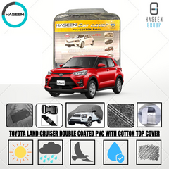 Haseen Spark Toyota Raize car top cover, grey PVC waterproof