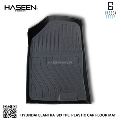 Haseen Hyundai Elantra 9D TPE mat high-wall, anti-skid nibs