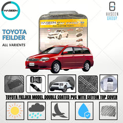 Haseen Spark Toyota Fielder car top cover, grey PVC waterproof