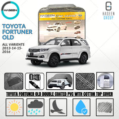 Haseen Spark Toyota Fortuner Old car top cover, grey PVC