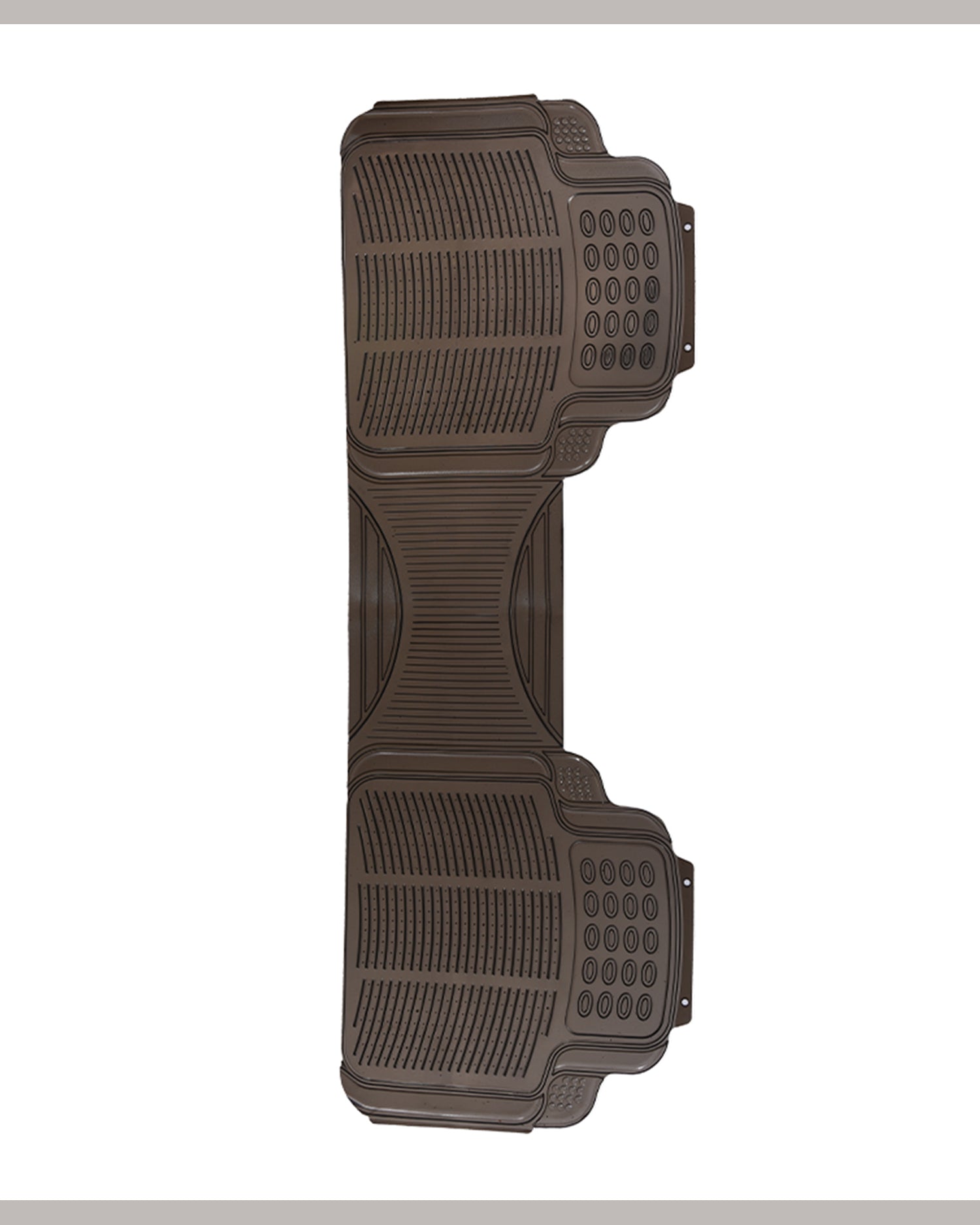 Haseen Universal 333 smoked PVC car mat – anti-slip rubber backing, stays near pedals