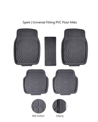 Haseen Universal 903 PVC Diamond car floor mats grey full set – fits almost all cars | Haseen