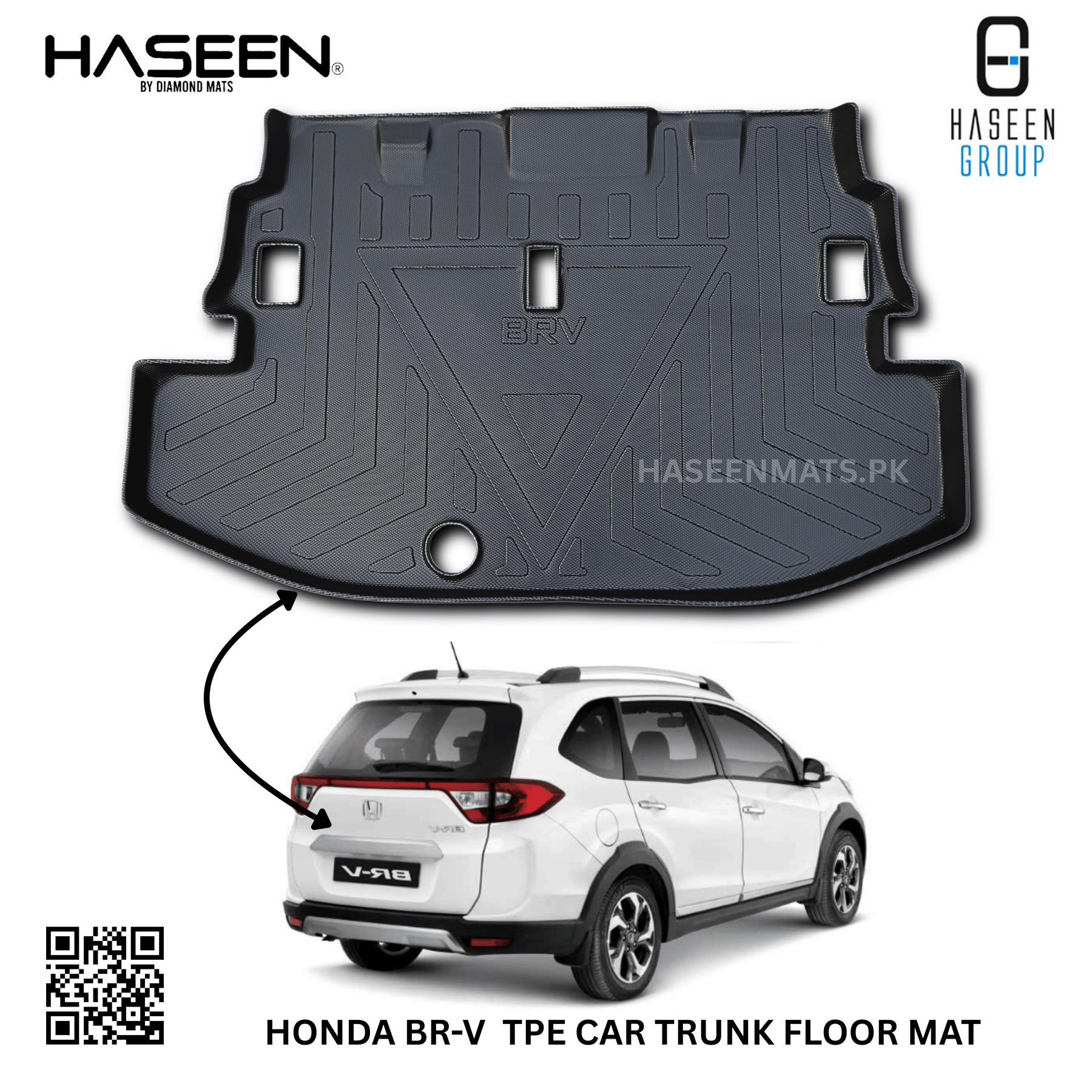 Haseen Honda BR-V 9D TPE trunk tray cargo liner
