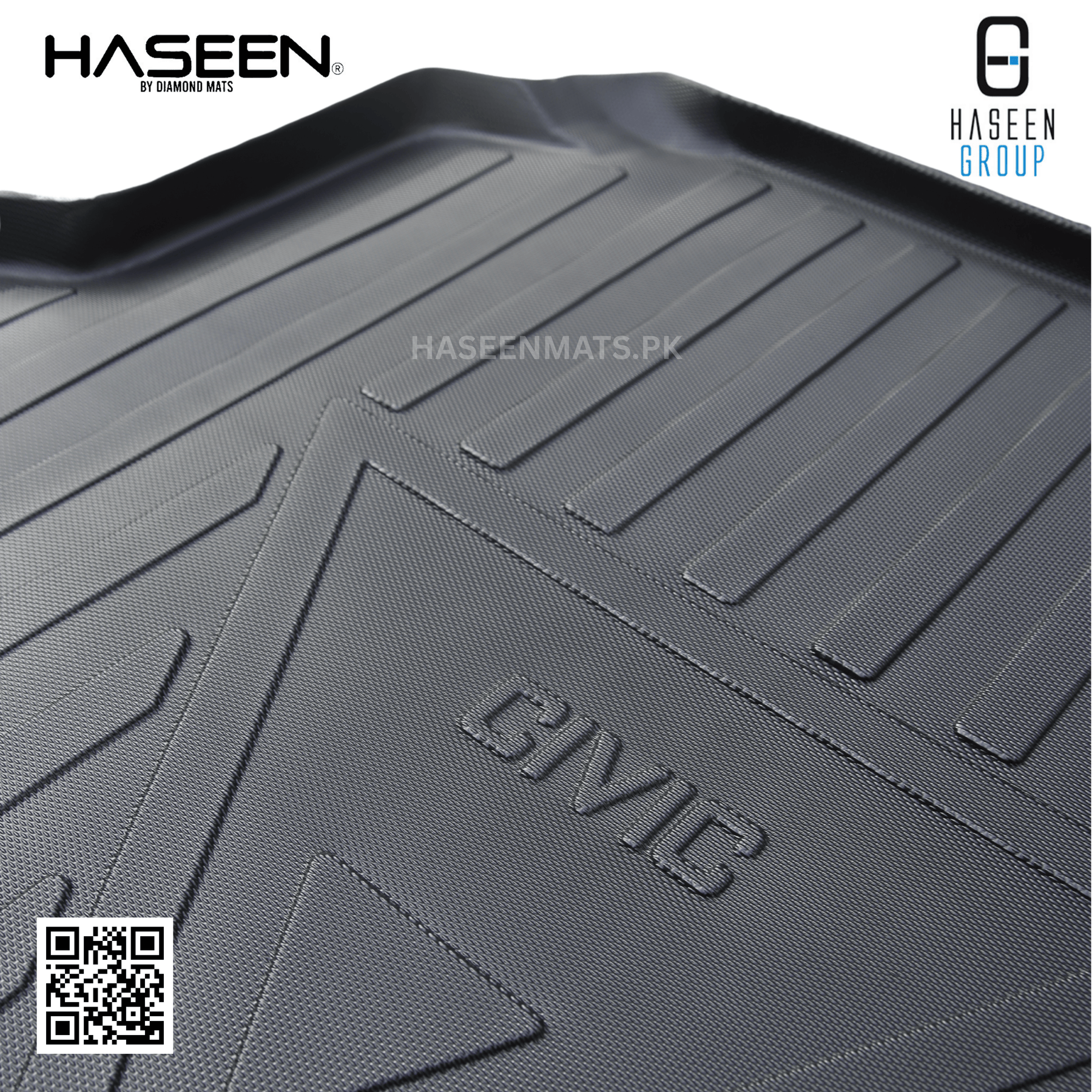 Haseen Honda Civic X trunk tray easy to clean, drop-in