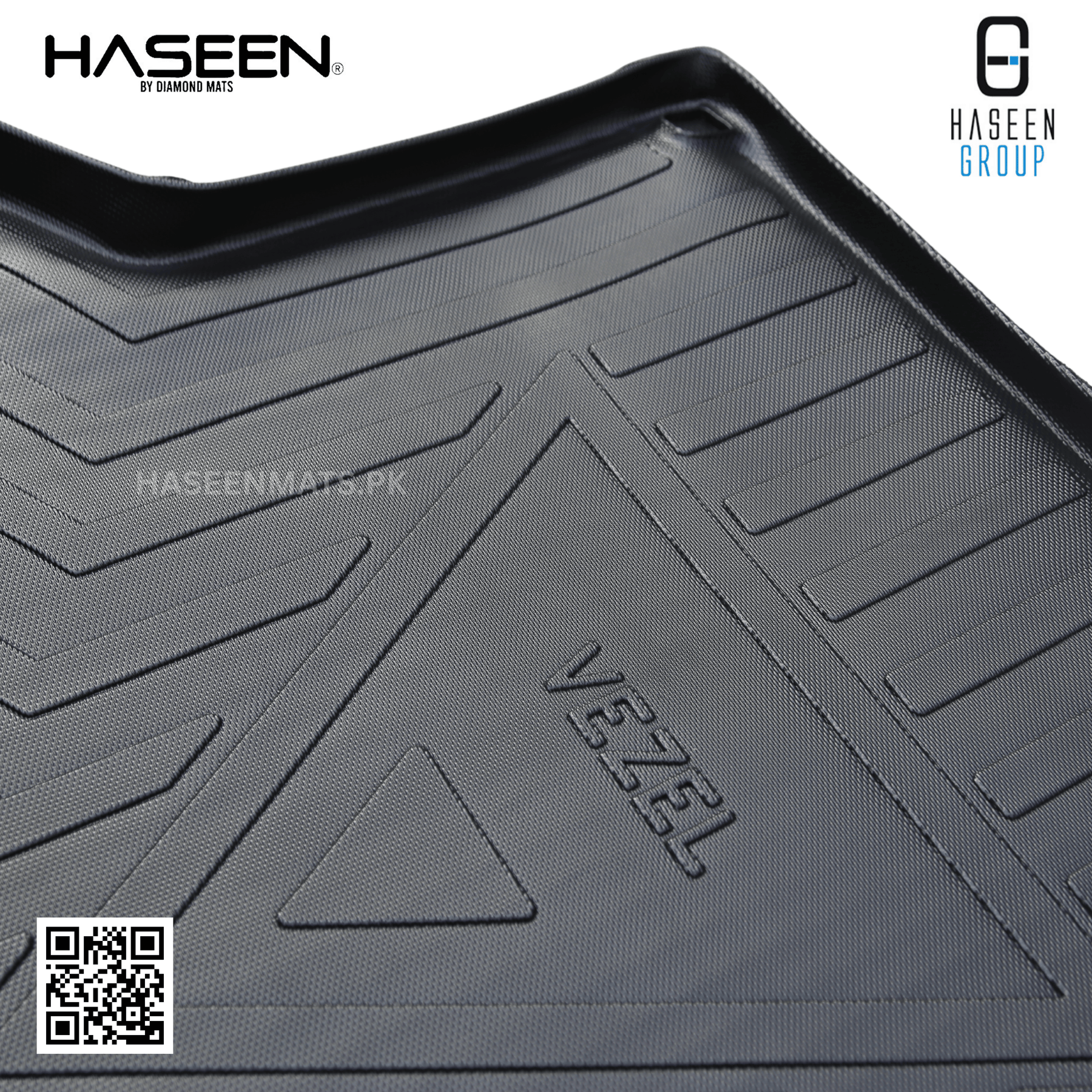 Haseen Honda Vezel TPE diggi tray, raised edges, waterproof