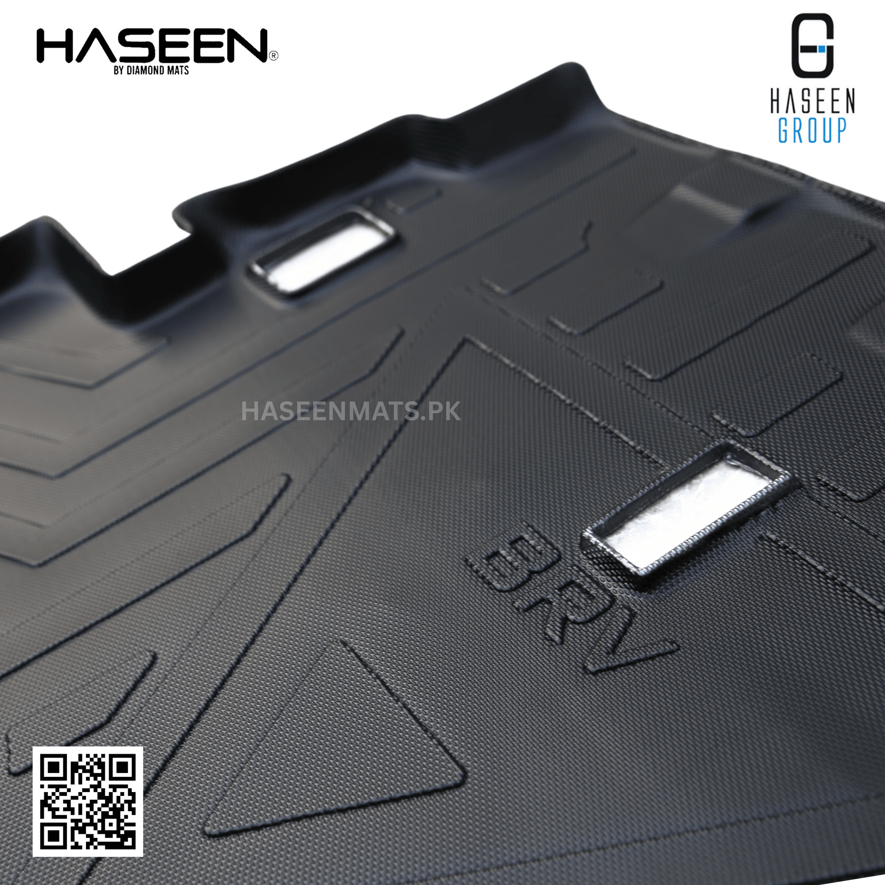 Haseen Honda BR-V trunk mat raised edges, waterproof