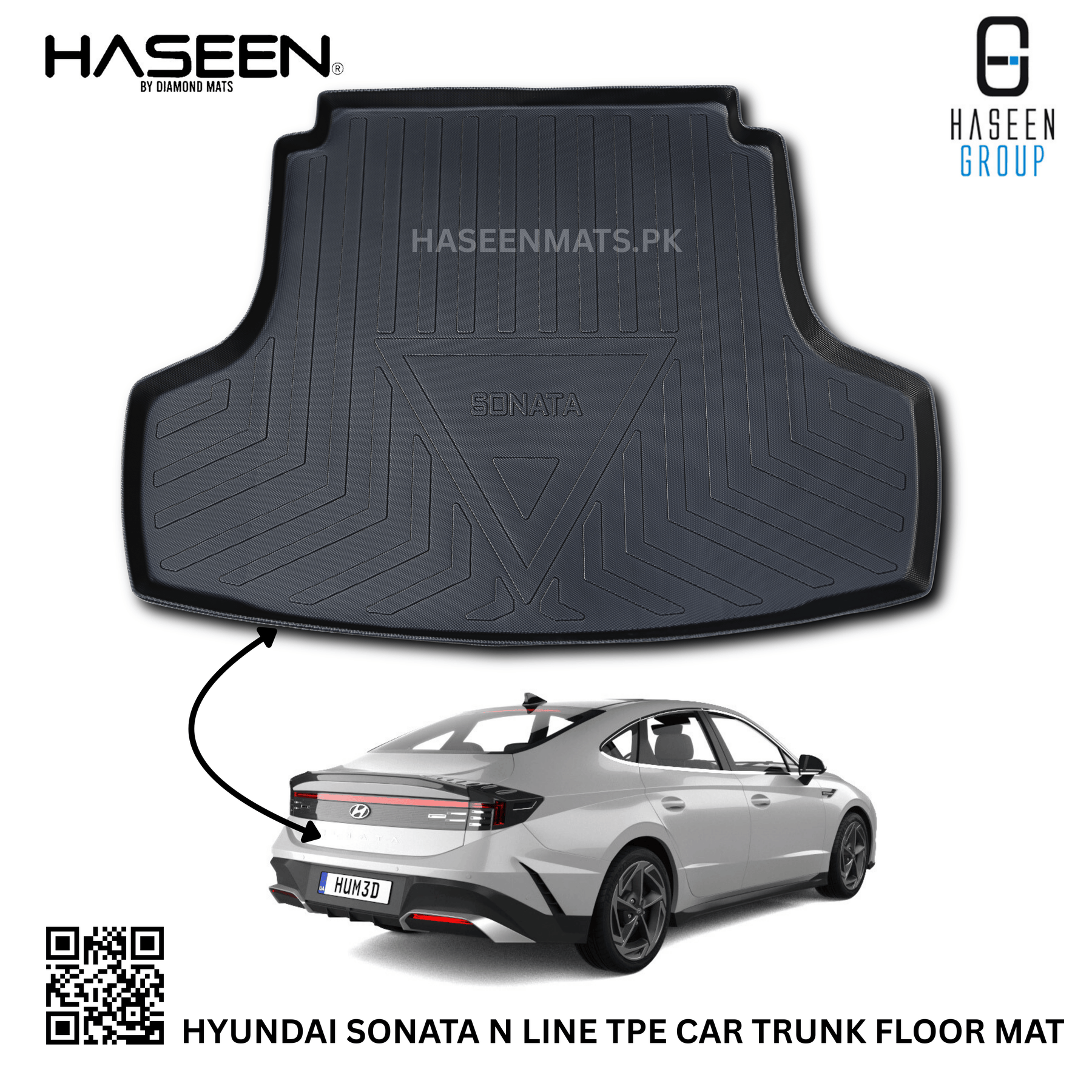 Haseen Hyundai Sonata N Line 9D TPE trunk tray 2025