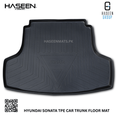 Haseen Hyundai Sonata TPE trunk mat, full boot coverage