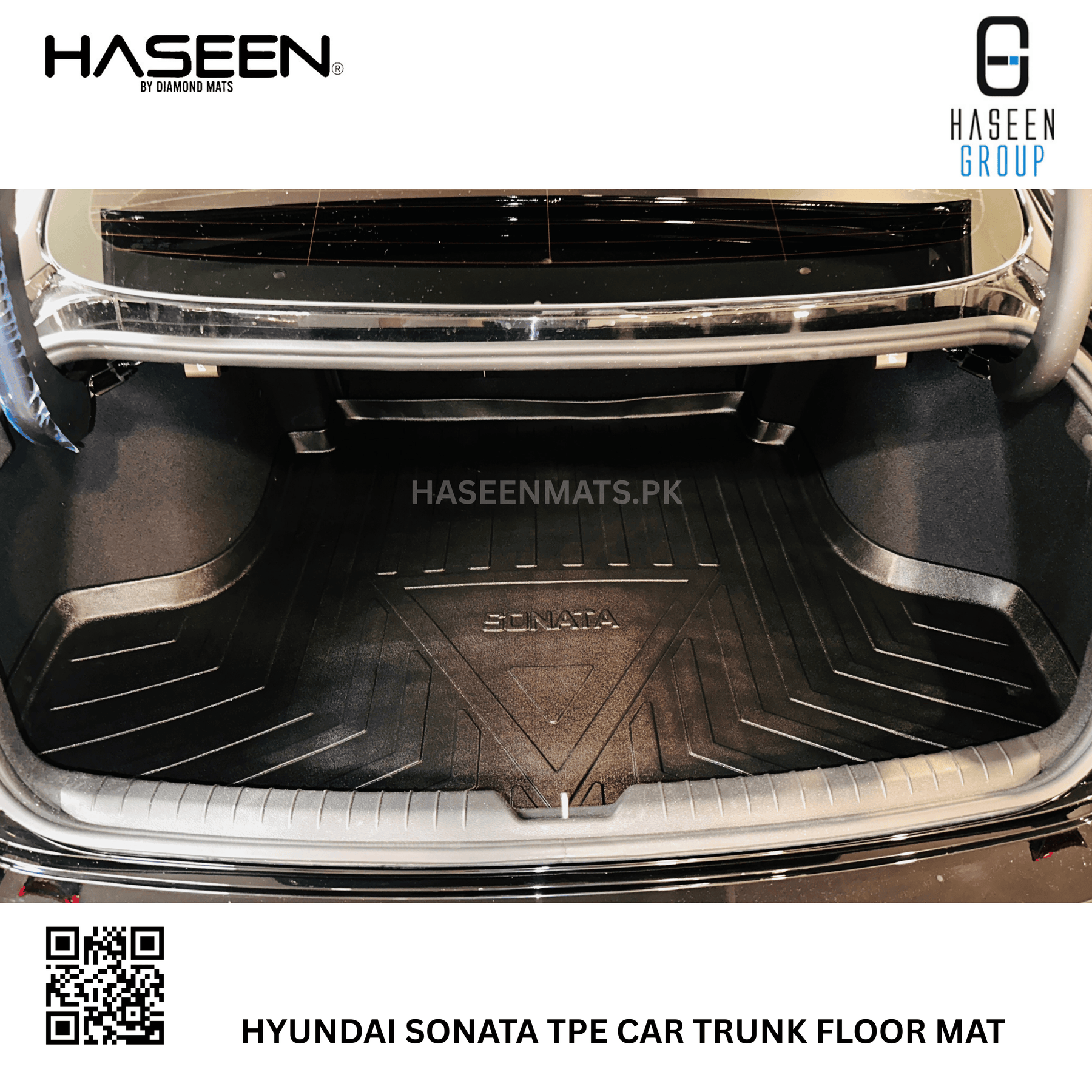 Haseen Hyundai Sonata trunk tray custom fit in boot