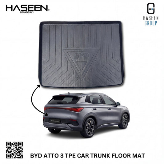 Haseen BYD Atto 3 TPE trunk mat, waterproof boot liner