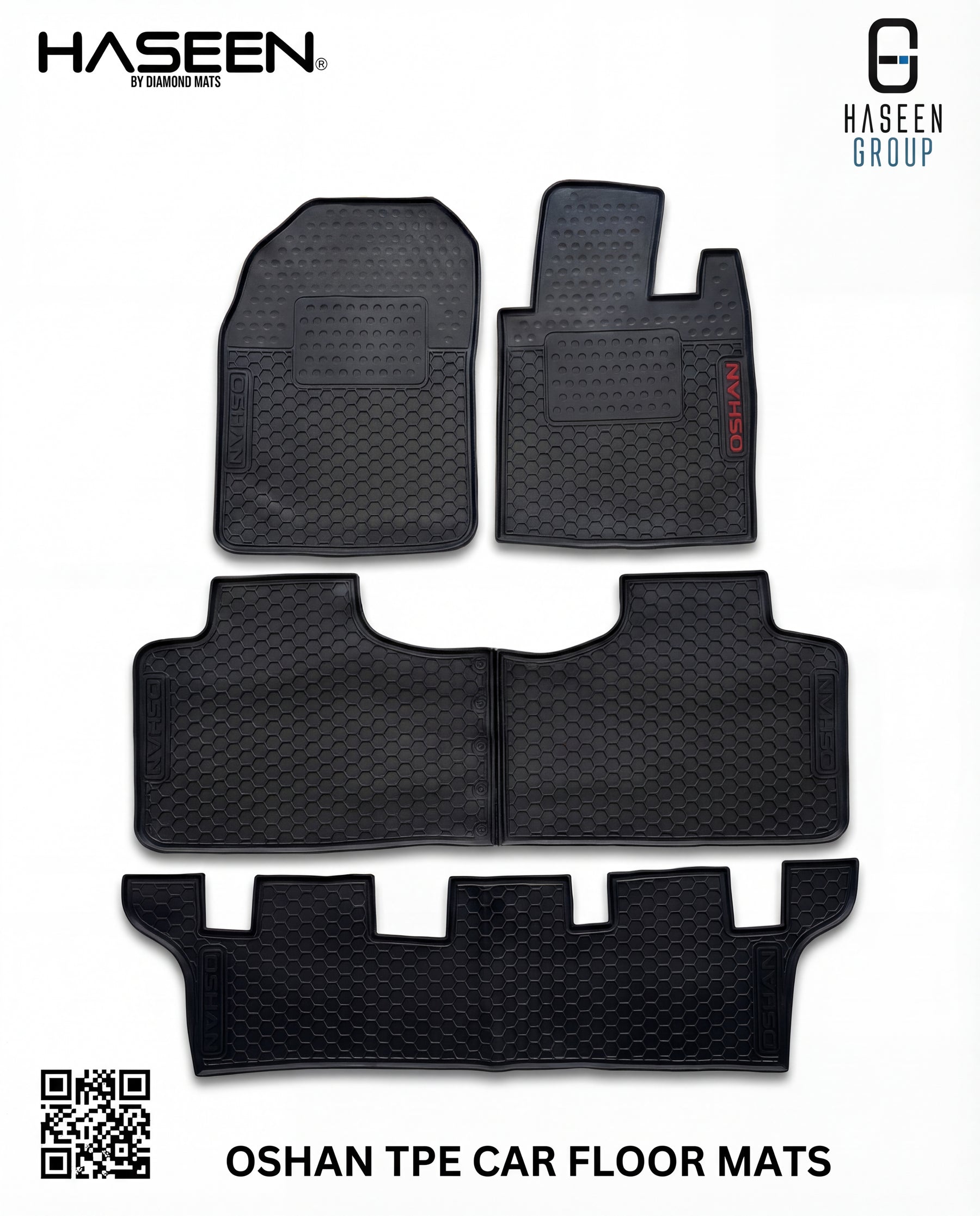 Haseen Changan Oshan X7 7-Seater latex mat red driving logo
