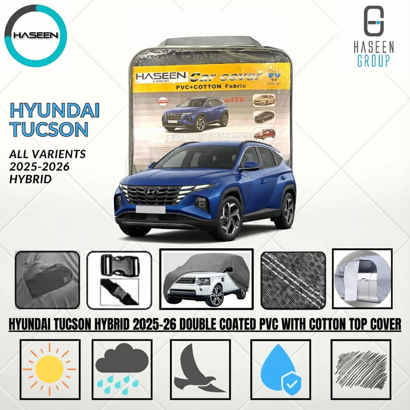 Haseen Spark Hyundai Tucson Hybrid 2025-2026 car top cover
