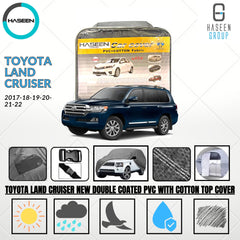Haseen Spark Toyota Land Cruiser car top cover, grey PVC