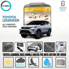 Haseen Spark Toyota Fortuner Legender car top cover, grey PVC
