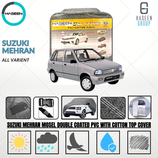 SUZUKI MEHRAN DOUBLE COATED PVC WITH COTTON CAR COVER