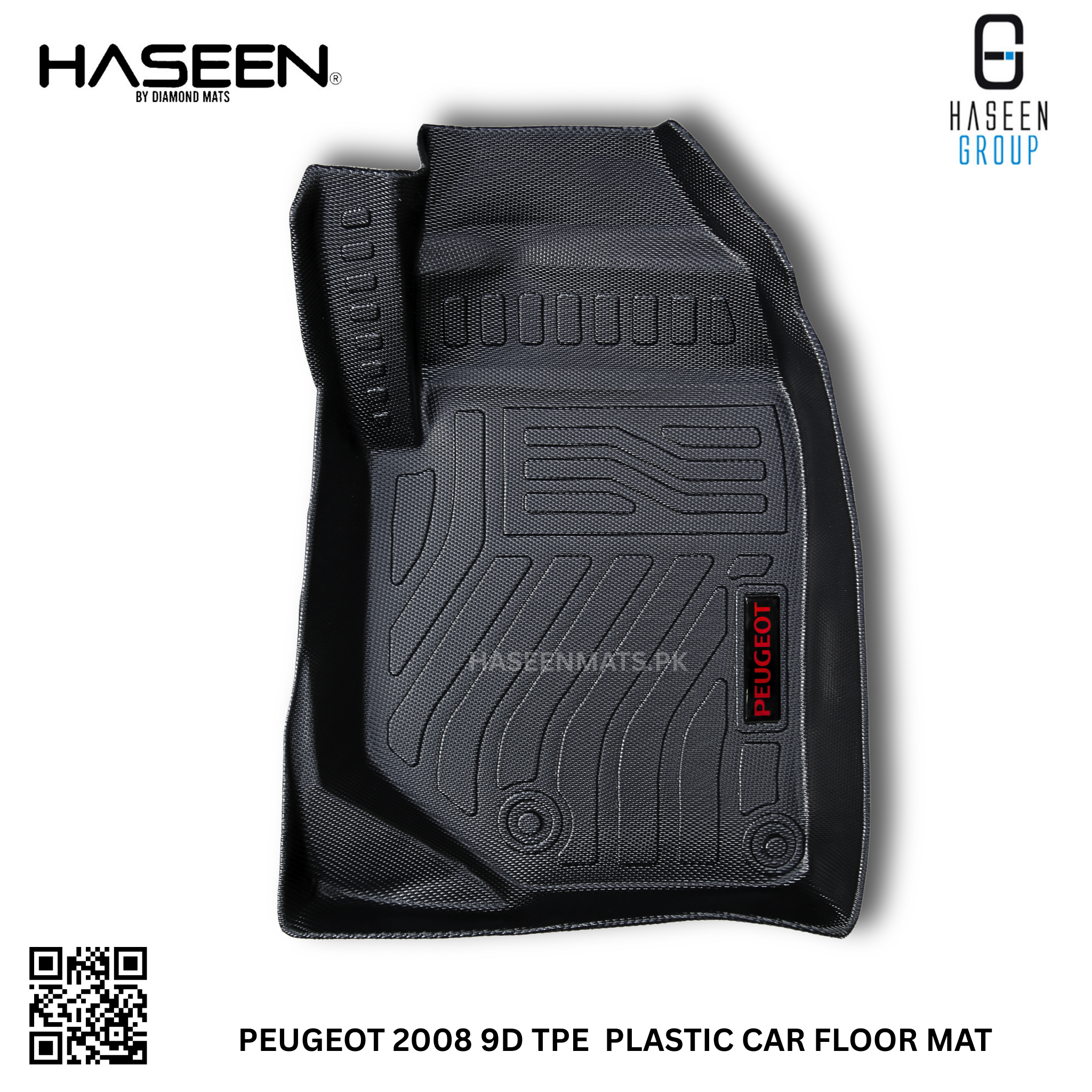 Haseen Peugeot 2008 9D TPE mats, waterproof