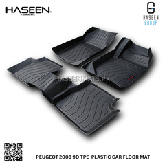 Haseen Peugeot 2008 9D TPE mats, anti-skid nibs