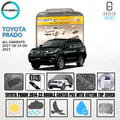 Haseen Spark Toyota Prado new shape car top cover, grey PVC