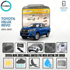 Haseen Spark Toyota Hilux Revo car top cover, grey PVC