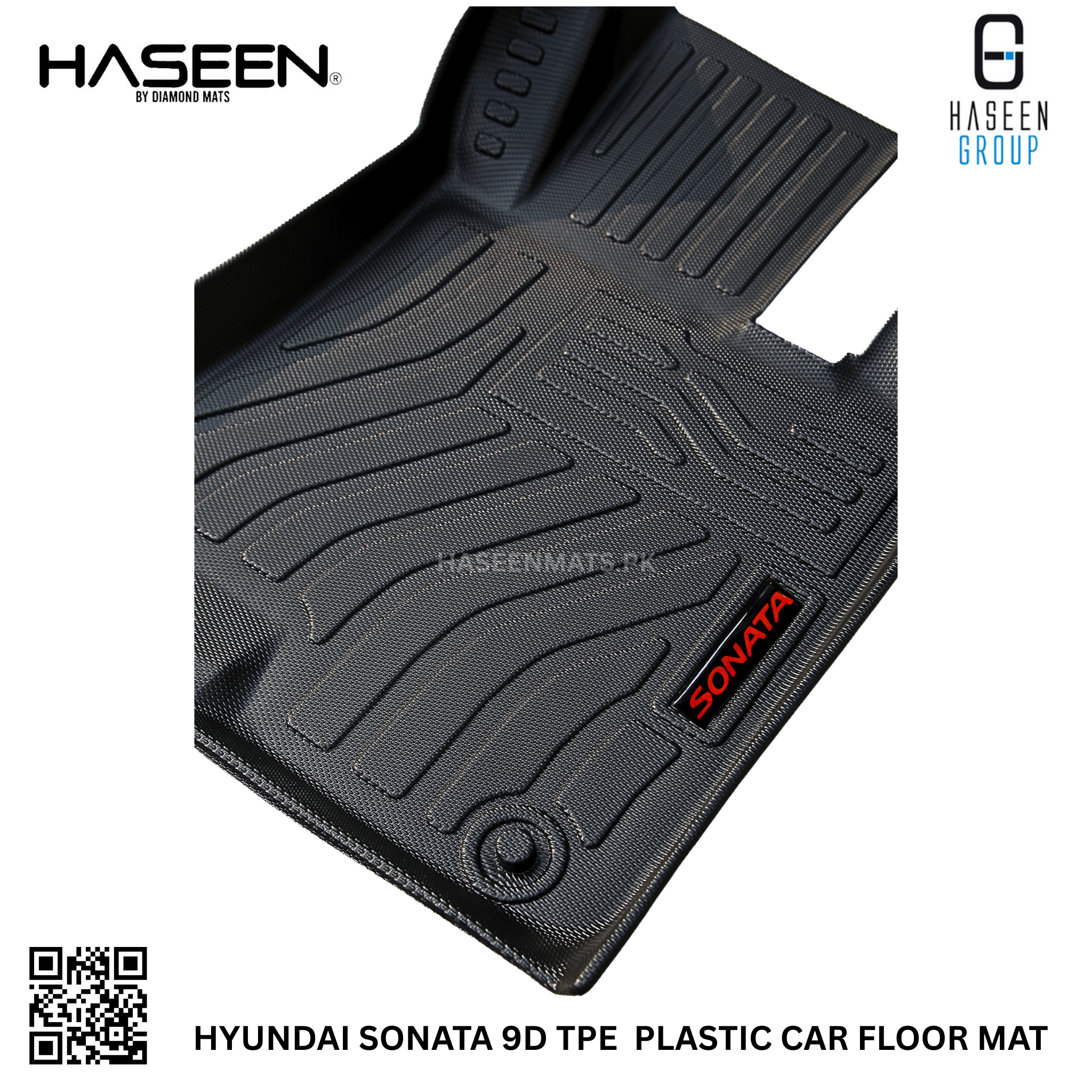 Haseen Hyundai Sonata 9D TPE mat custom fit, GLS