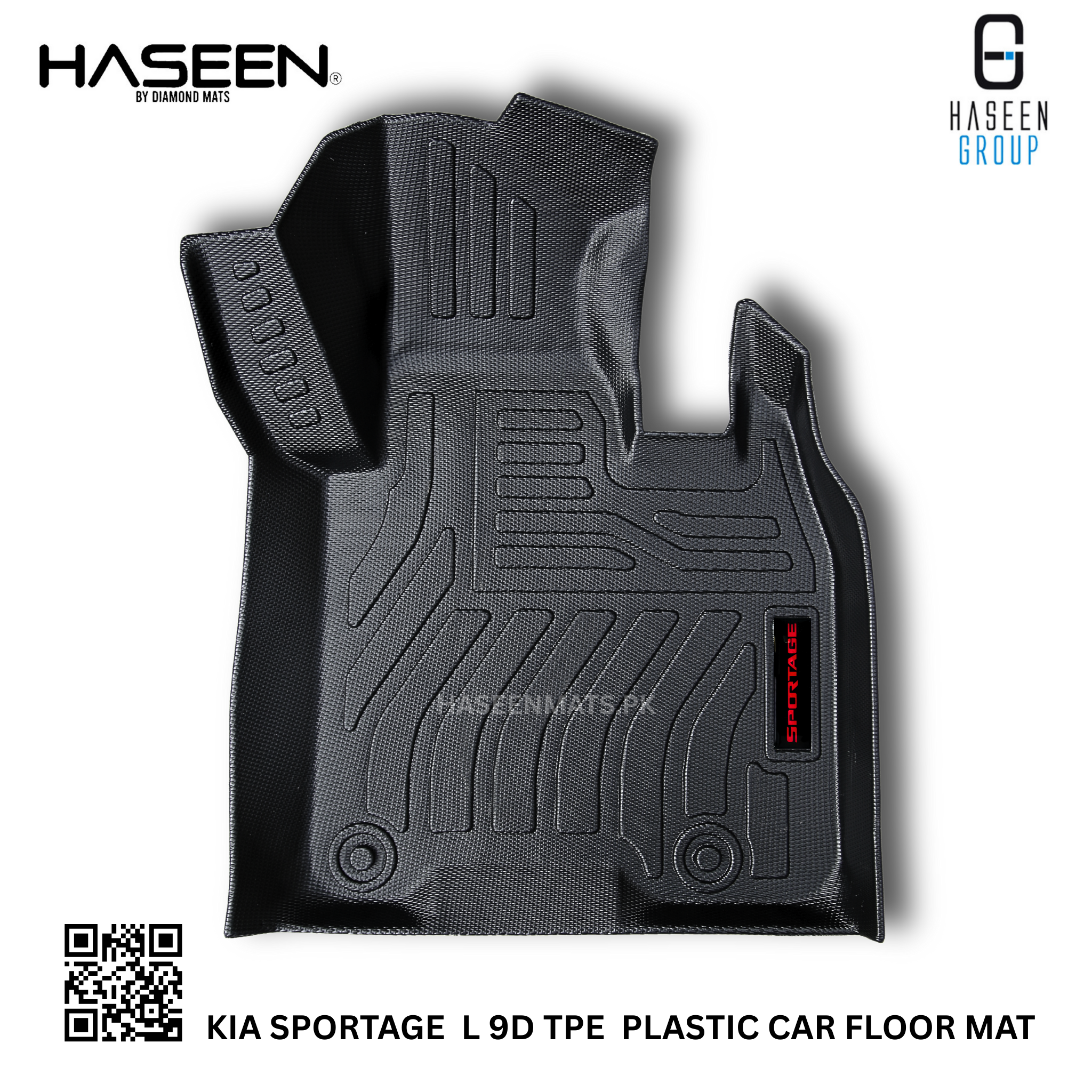Haseen Kia Sportage L 9D TPE mats full set, waterproof