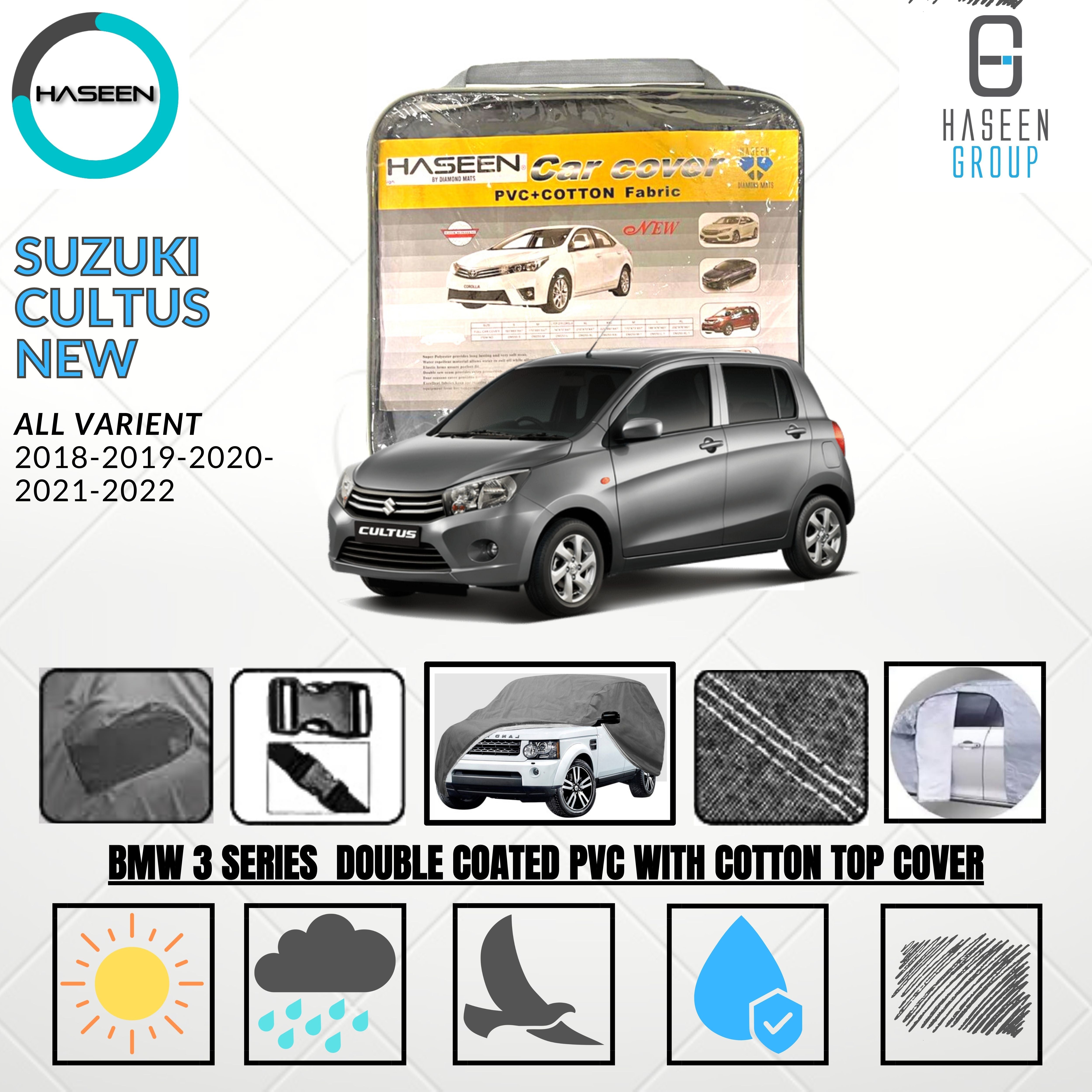 Haseen Spark Suzuki Cultus 2017 car top cover, waterproof