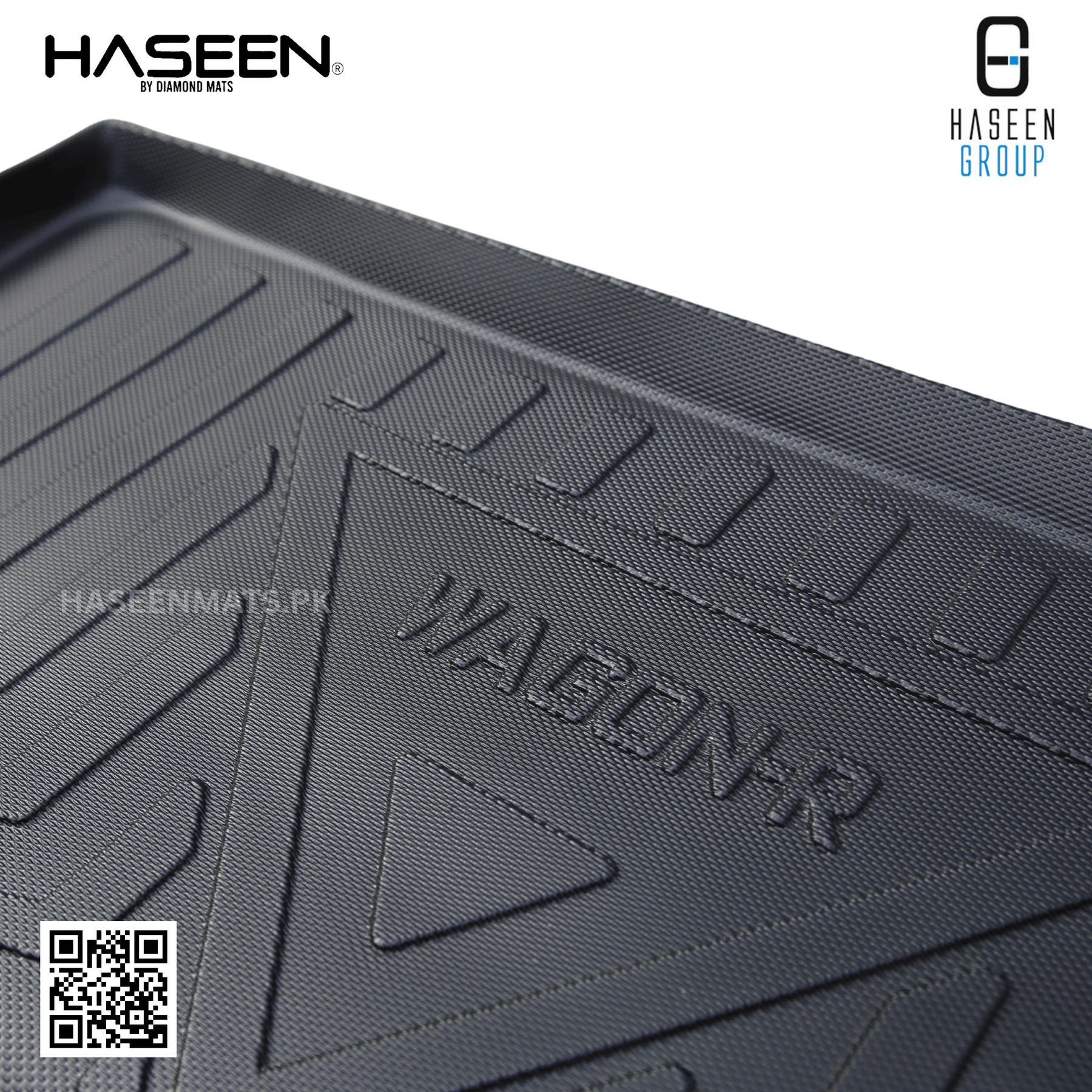 Haseen Suzuki Wagon R trunk mat raised edges, waterproof