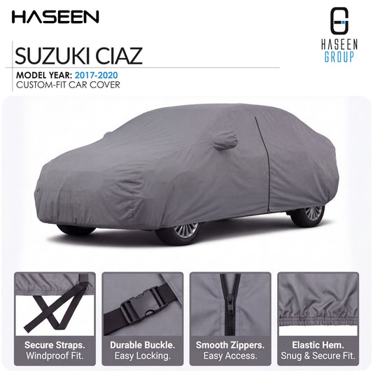 Suzuki Ciaz 2014-2020 Car Top Cover – Waterproof PVC + Cotton, Dustproof Scratchproof | Haseen Spark