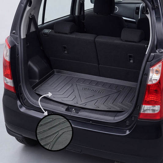 Suzuki Wagon R 2014-2026 TPE Trunk Mat – Diggi Tray Boot Liner, Custom Fit Waterproof | Haseen
